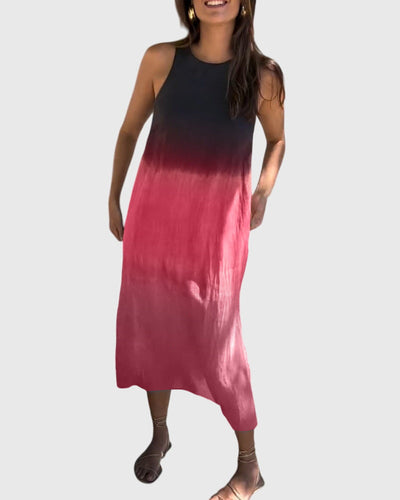 Sleeveless dress with a gradient