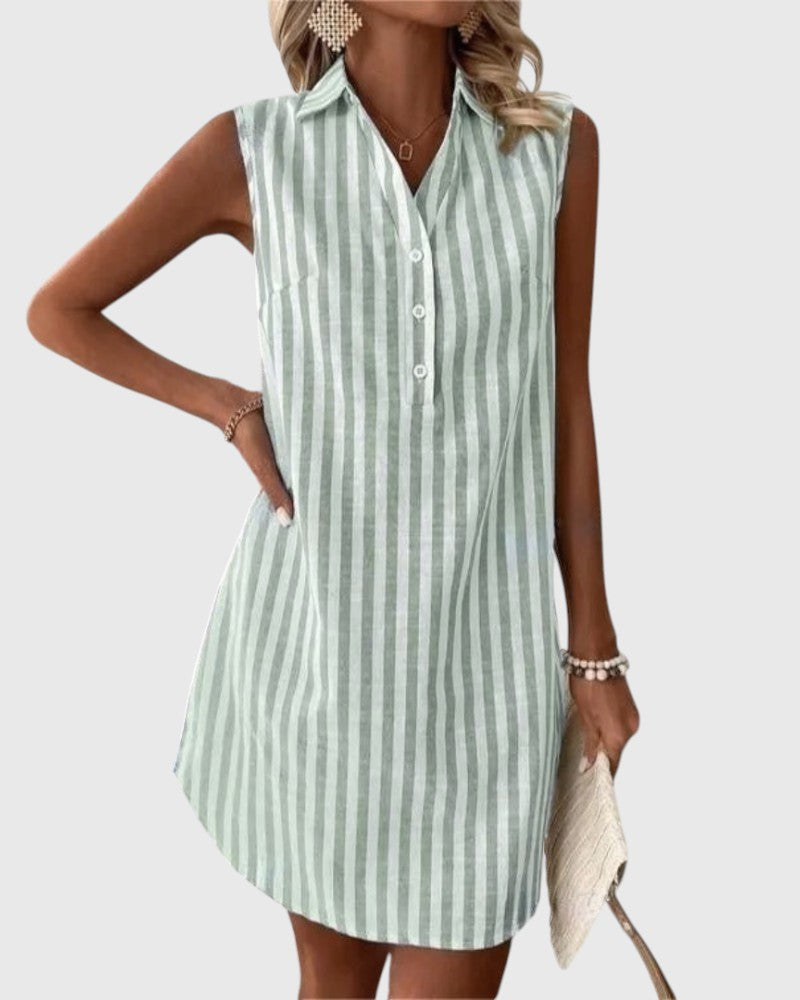 Julia - Striped Shirt Dress