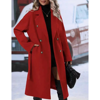 Victoria - Manteau en laine chaude | Élégant & Coupe-vent