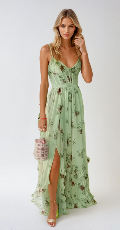 Abito maxi floreale - outfit elegante per occasioni estive