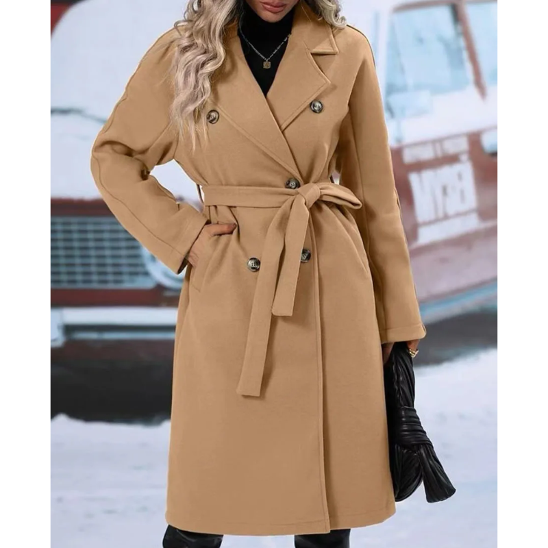 Victoria - Manteau en laine chaude | Élégant & Coupe-vent