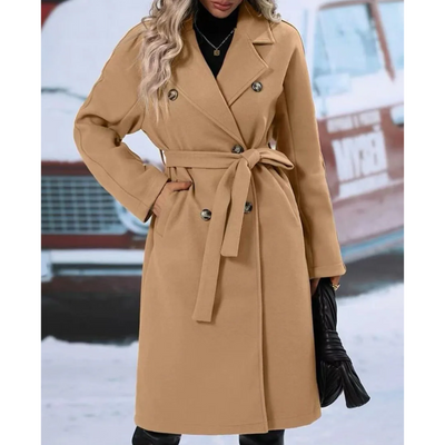 Victoria - Manteau en laine chaude | Élégant & Coupe-vent