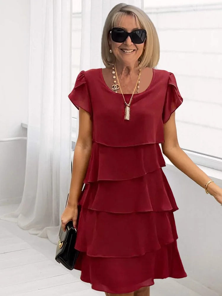 Josiane – Robe d’Été Chic et Fluide à Coupe Flatteuse