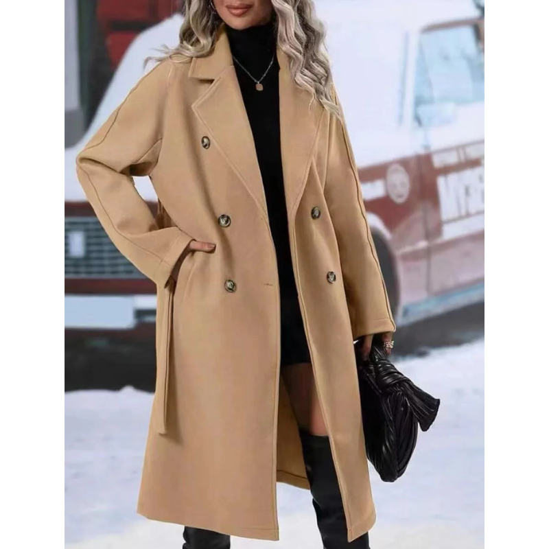 Victoria - Manteau en laine chaude | Élégant & Coupe-vent