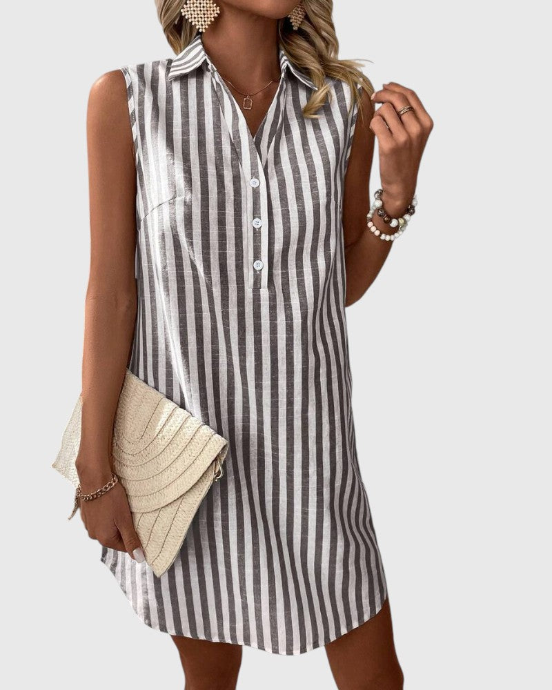 Julia - Striped Shirt Dress