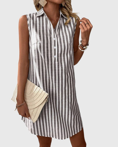 Julia - Striped Shirt Dress