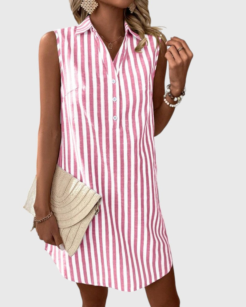 Julia - Striped Shirt Dress