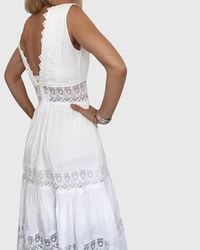 "Celebrity" V-neck lace dress Perfect For Special Events
