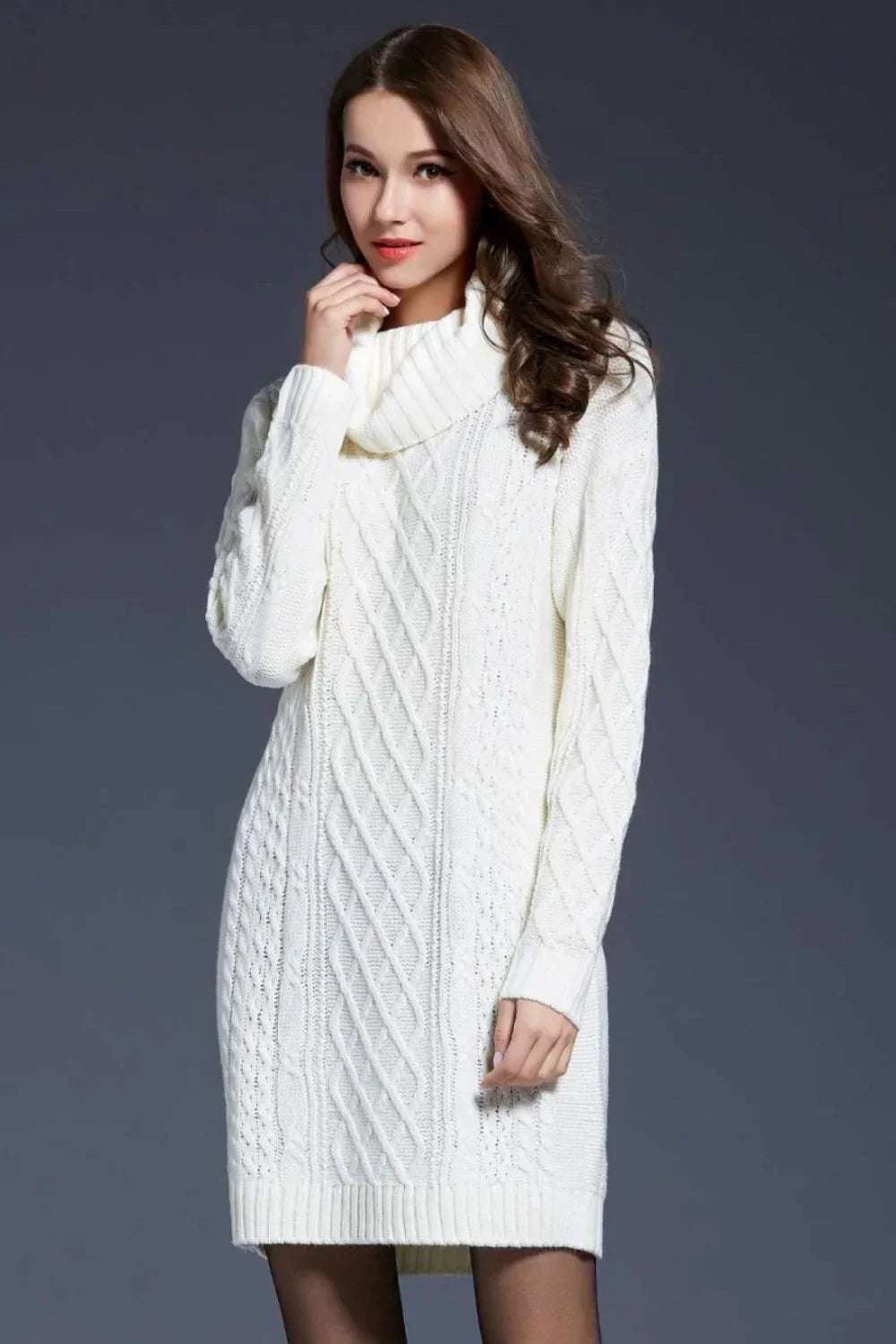 Marie | Robe Élégante en Maille Torsadée