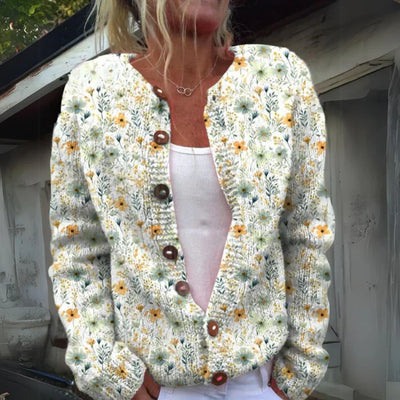 Florine™ | Gilet Élégant à Imprimé Fleuri
