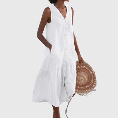 Chic & Flattering V-Neck Dress for Women | Anna
