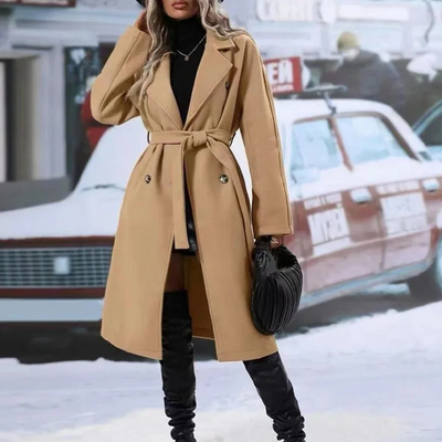 Victoria - Manteau en laine chaude | Élégant & Coupe-vent