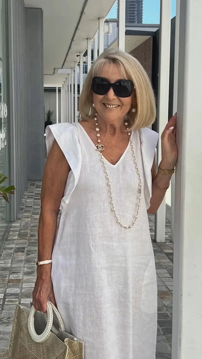 Chloé – Robe Maxi Élégante Sans Manches