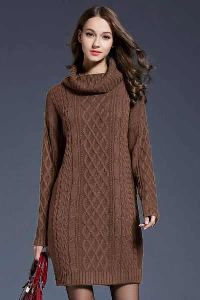 Marie | Robe Élégante en Maille Torsadée