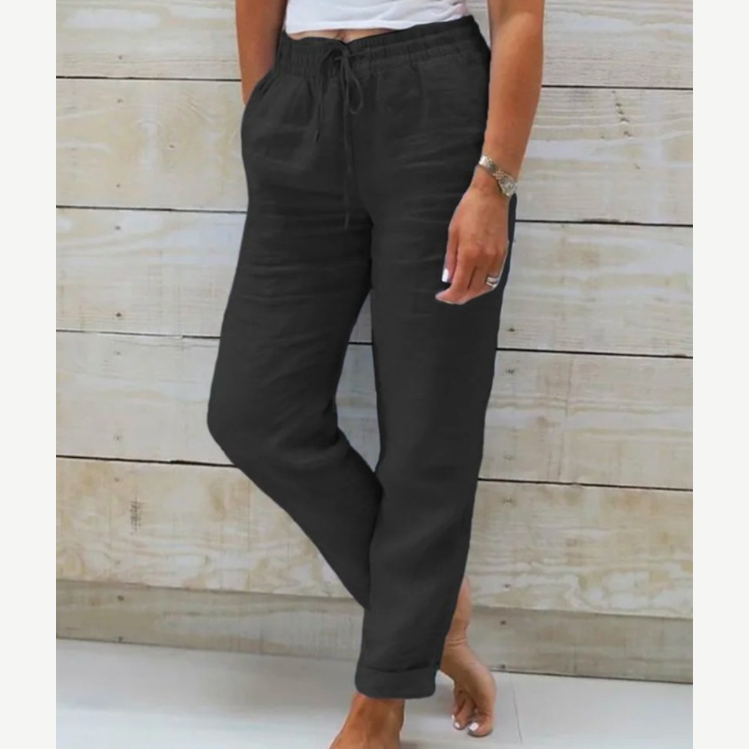 Eleonor® – Pantaloni Elasticizzati in Lino Premium Traspirante