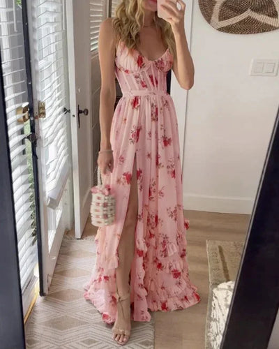 Abito maxi floreale - outfit elegante per occasioni estive