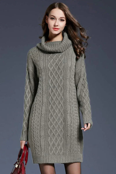 Marie | Robe Élégante en Maille Torsadée