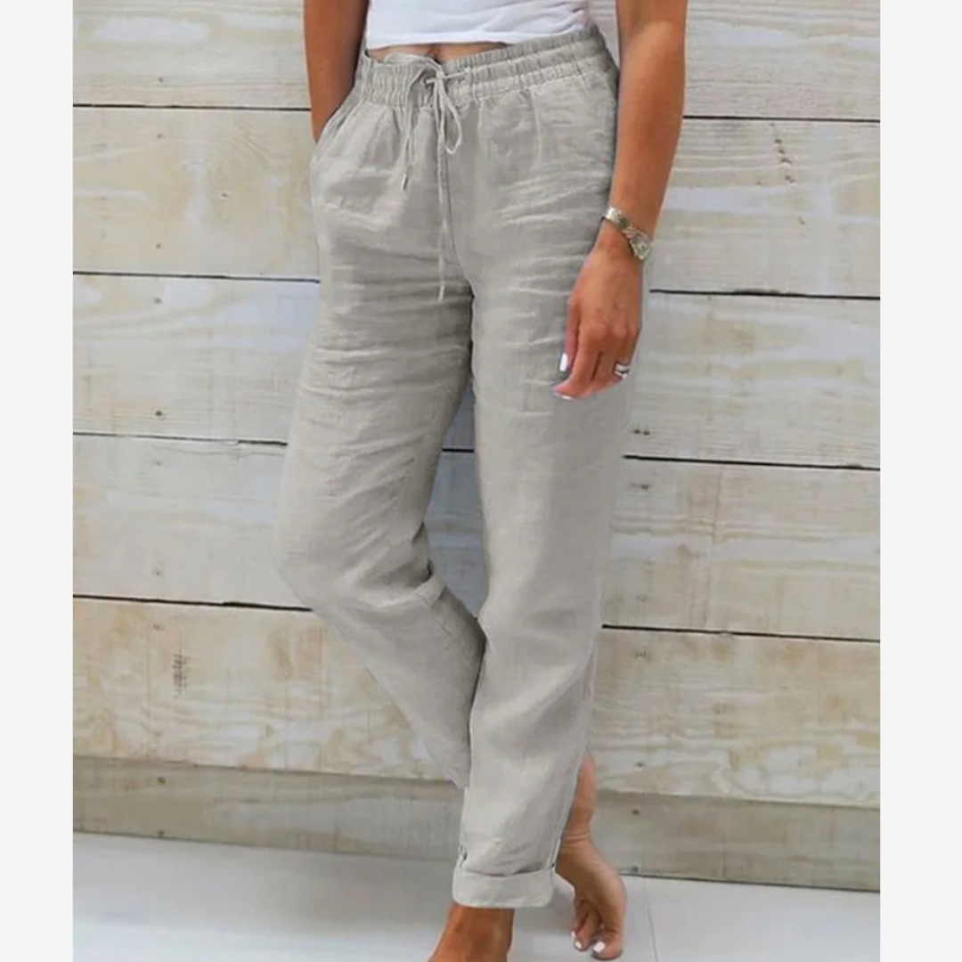 Eleonor® – Pantaloni Elasticizzati in Lino Premium Traspirante