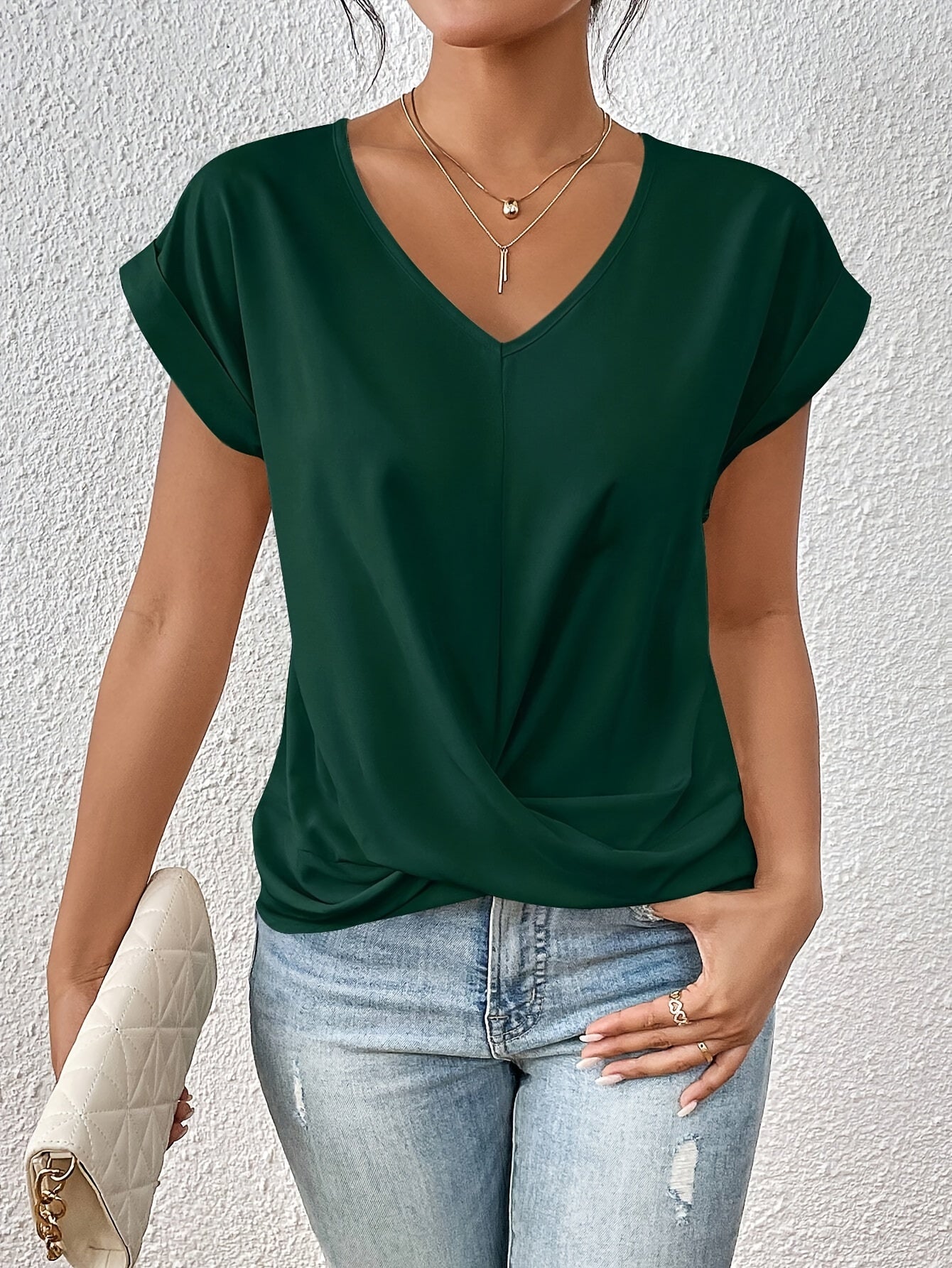 Aveline™ – T-shirt décontracté avec encolure en cœur