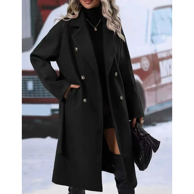 Victoria - Manteau en laine chaude | Élégant & Coupe-vent