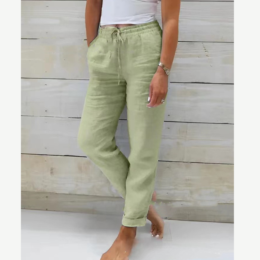 Eleonor® – Pantaloni Elasticizzati in Lino Premium Traspirante