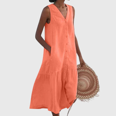 Chic & Flattering V-Neck Dress for Women | Anna