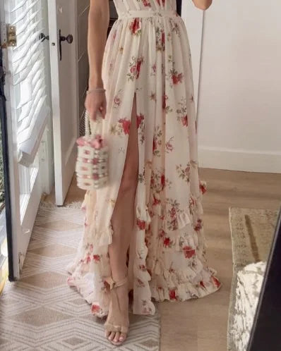 Abito maxi floreale - outfit elegante per occasioni estive