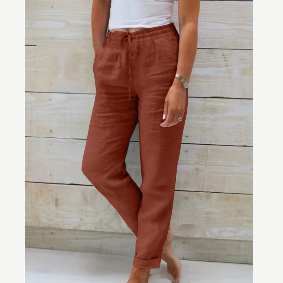 Eleonor® – Pantaloni Elasticizzati in Lino Premium Traspirante