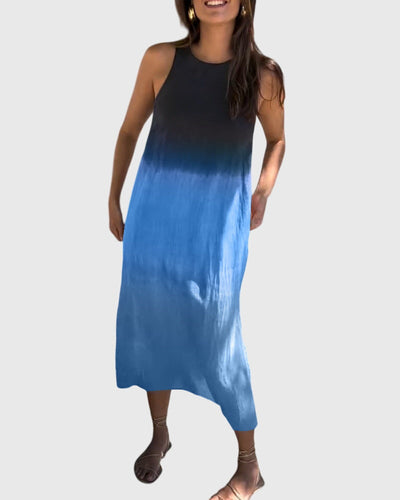 Sleeveless dress with a gradient