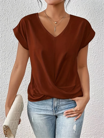 Aveline™ – T-shirt décontracté avec encolure en cœur