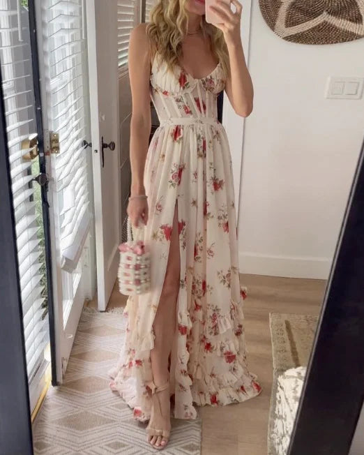 Abito maxi floreale - outfit elegante per occasioni estive