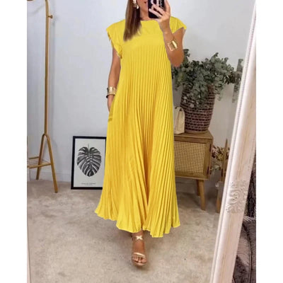 Élodie | Robe Maxi Plissée