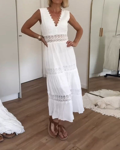 Jessica™ | Elegant Lace Dress with V-Neck