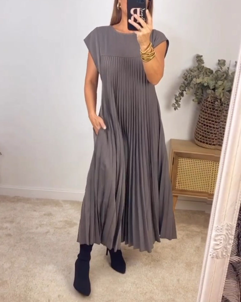 Élodie | Robe Maxi Plissée