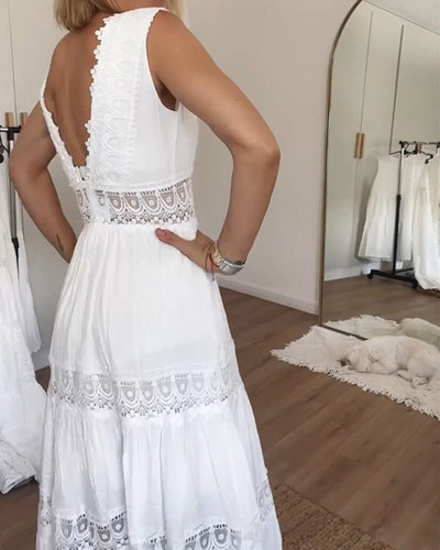 Jessica™ | Elegant Lace Dress with V-Neck