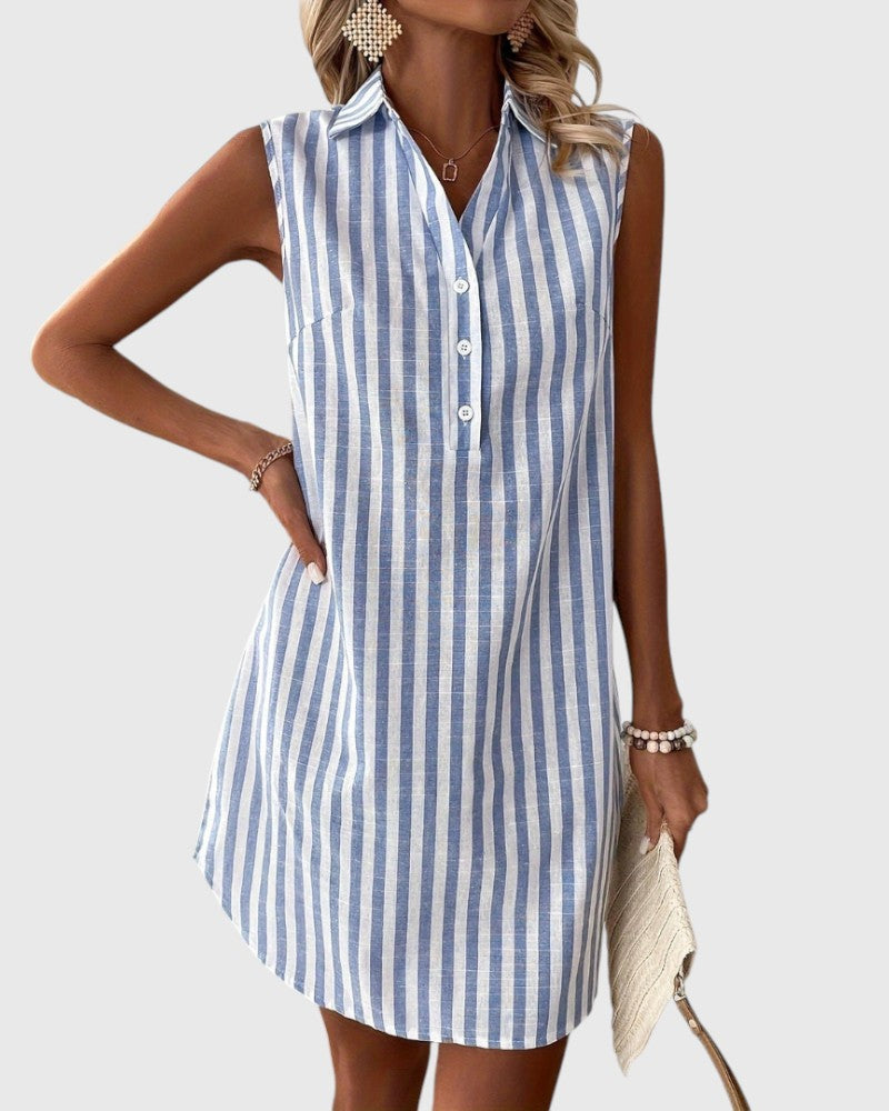 Julia - Striped Shirt Dress