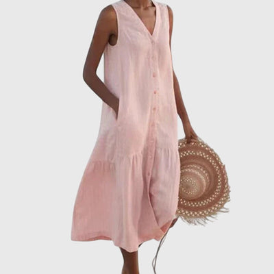 Chic & Flattering V-Neck Dress for Women | Anna