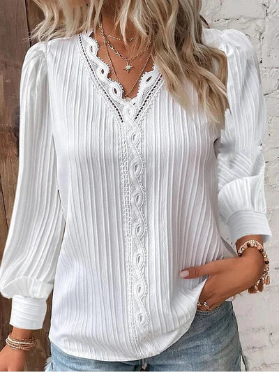 Emma | Élégante blouse en dentelle et mousseline
