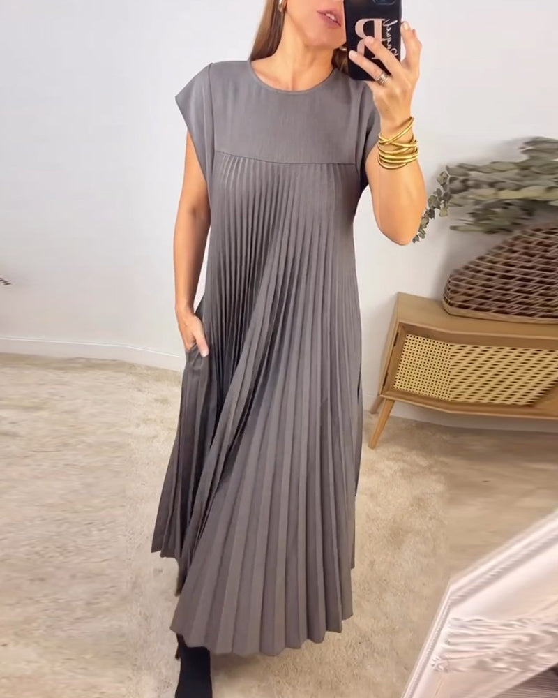 Élodie | Robe Maxi Plissée