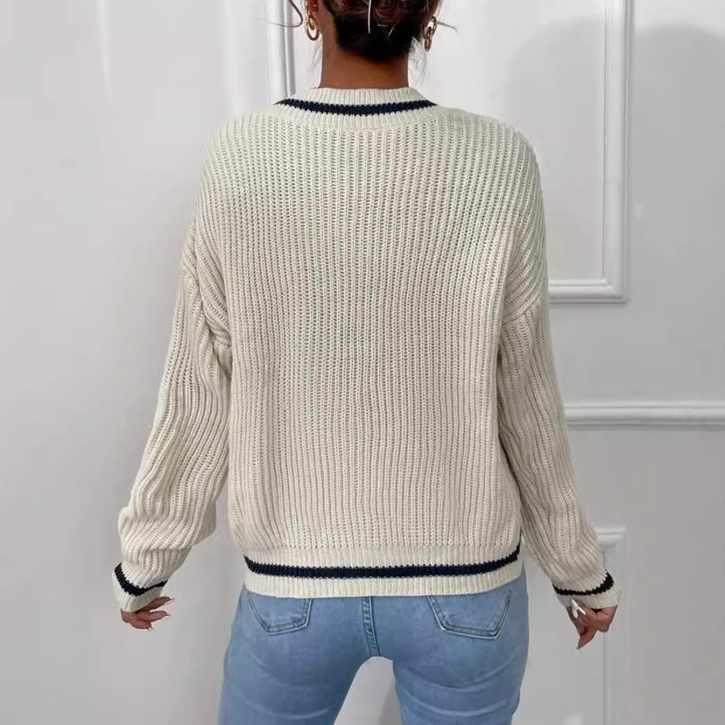Madeleine™ | Pull Doux et Élégant à Col V