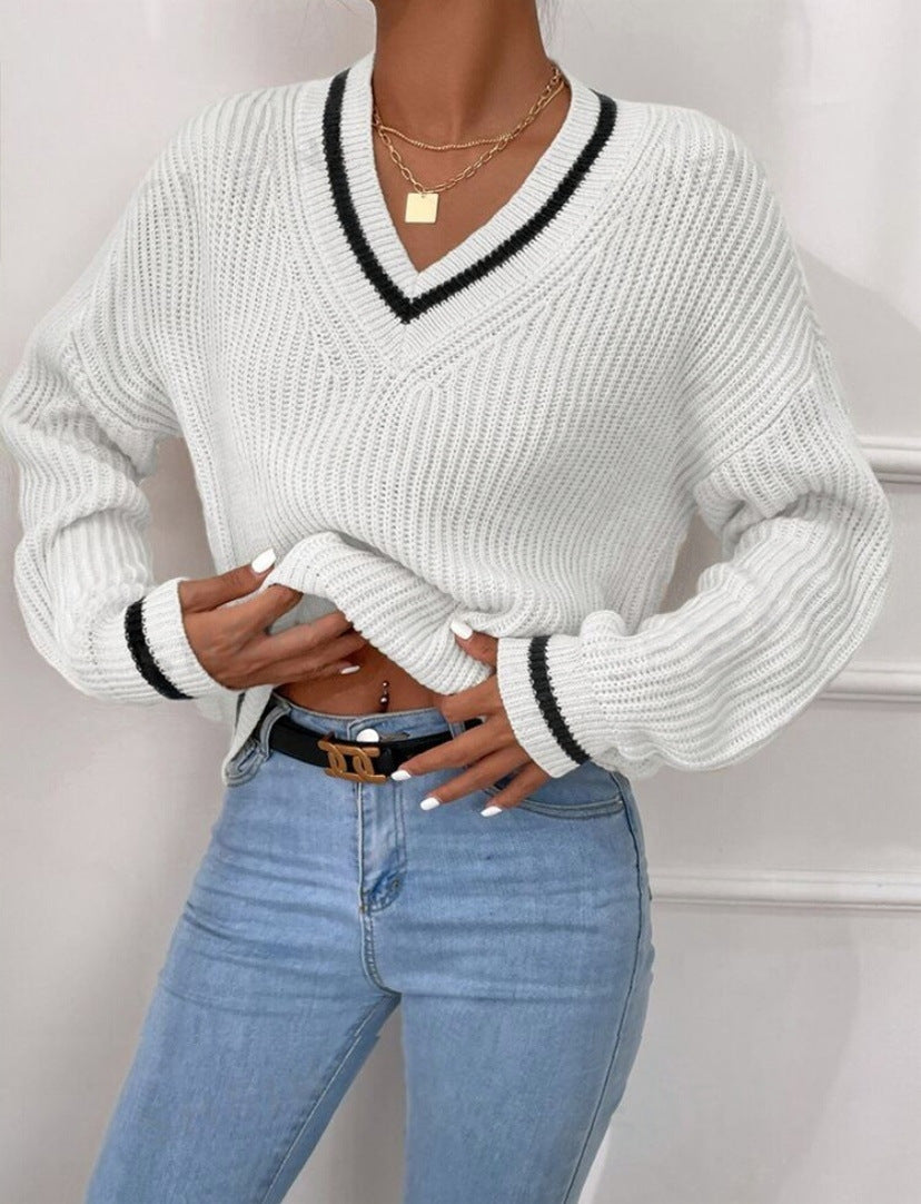 Madeleine™ | Pull Doux et Élégant à Col V