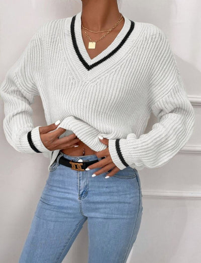 Madeleine™ | Pull Doux et Élégant à Col V
