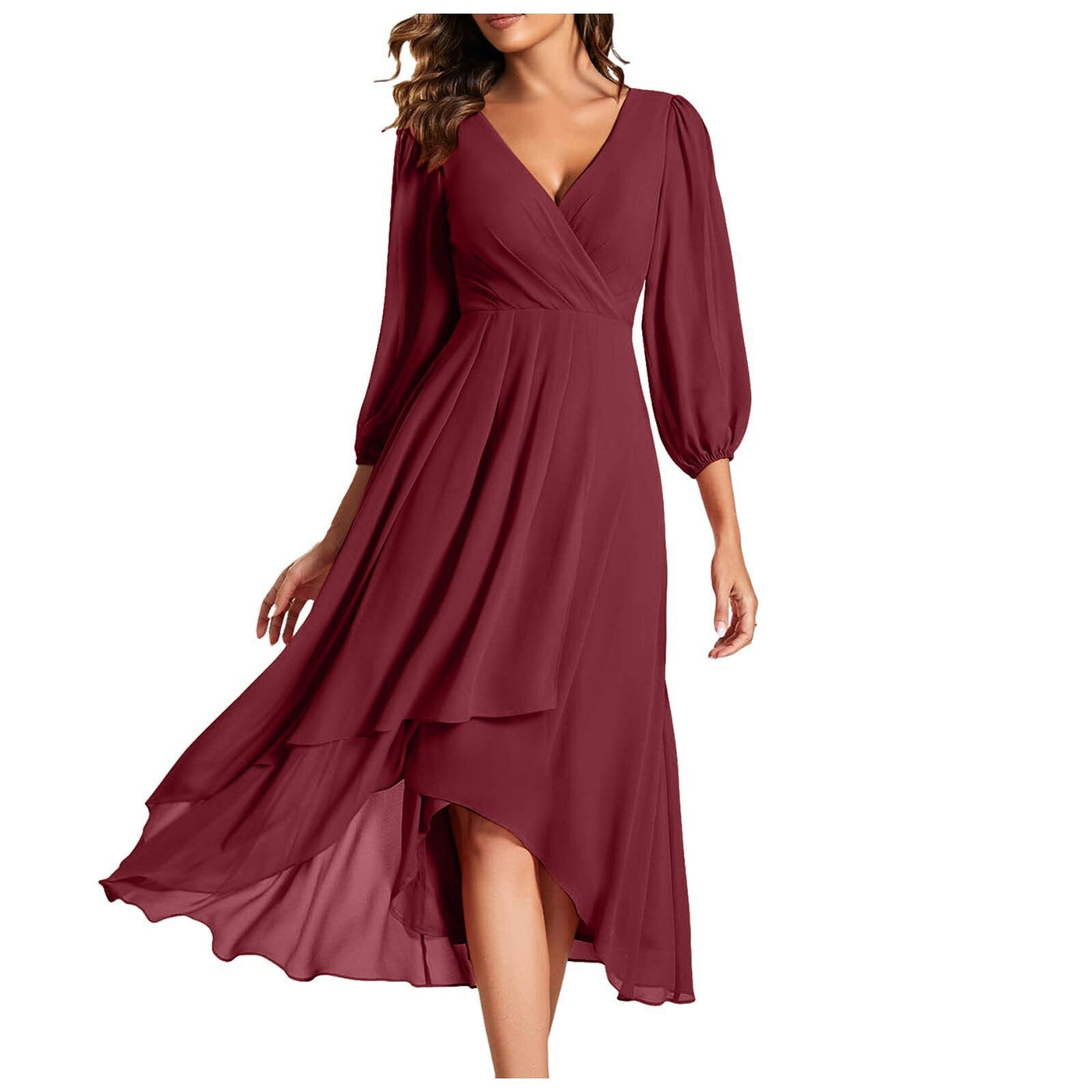 Rosanna | Elegante Abito a portafoglio con scollatura a V