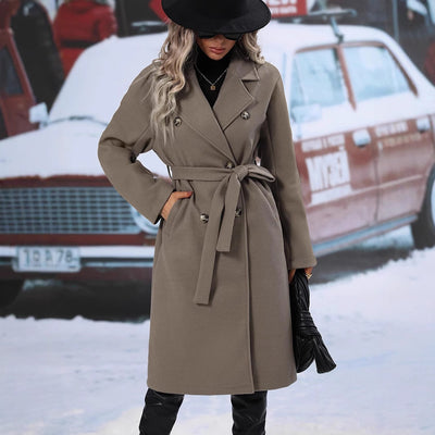 Victoria - Manteau en laine chaude | Élégant & Coupe-vent