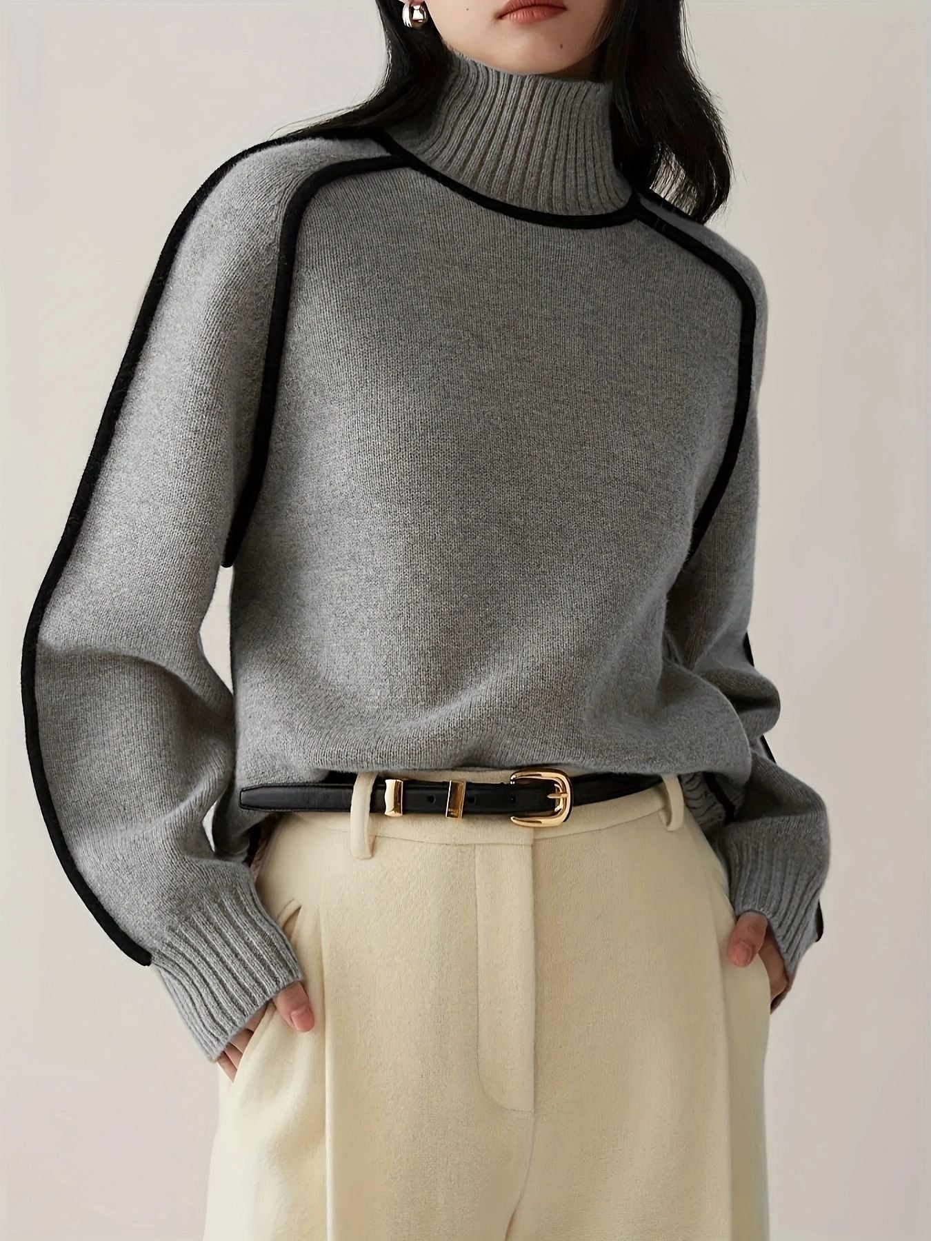 Juliette™ | Pull Chic à Col Roulé
