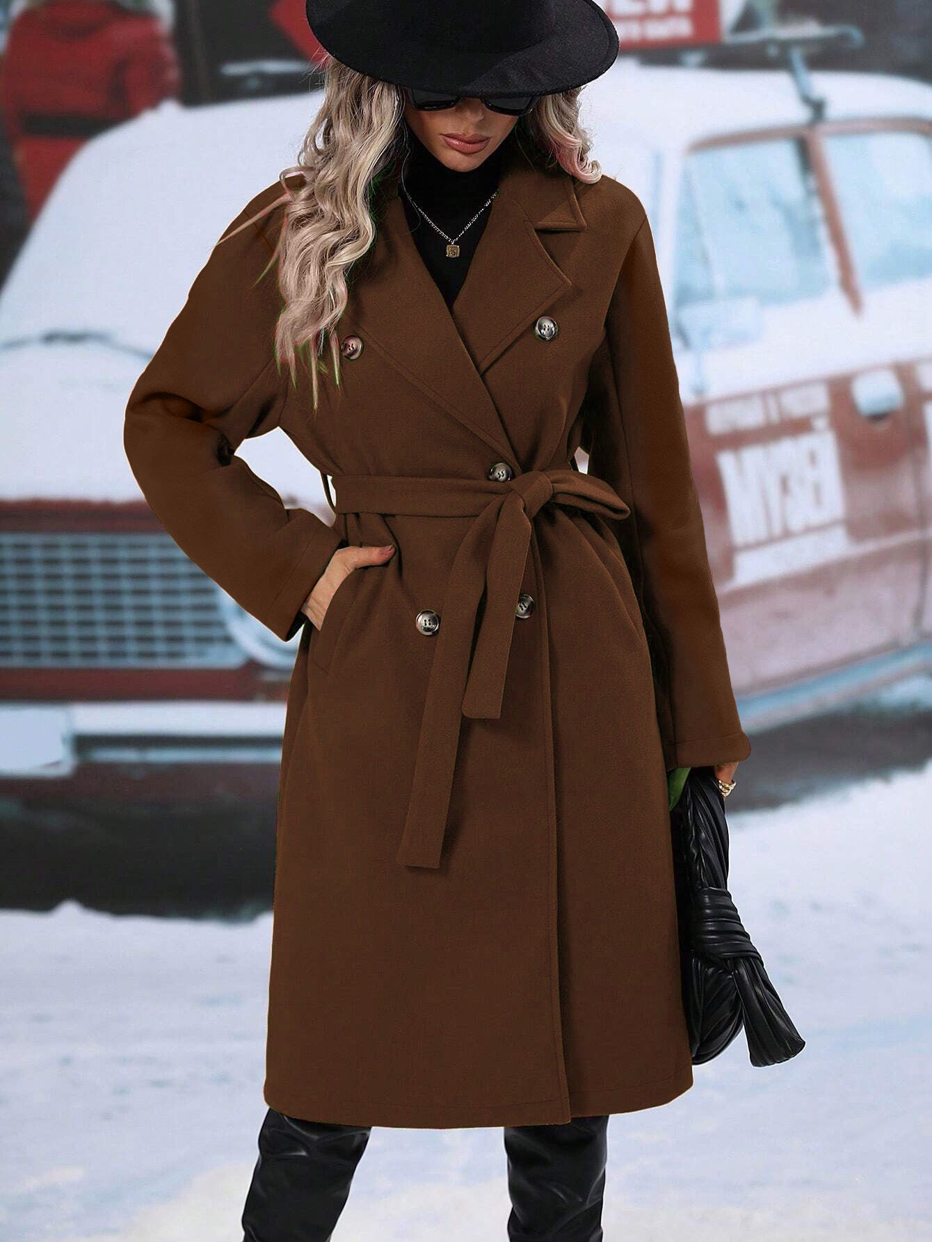 Victoria - Manteau en laine chaude | Élégant & Coupe-vent