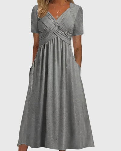 Aria - Comfortable V-Neck Dress