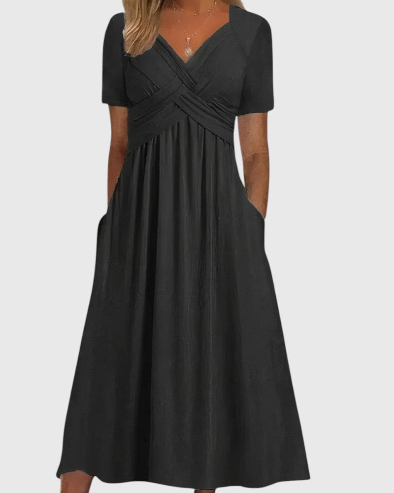 Aria - Comfortable V-Neck Dress