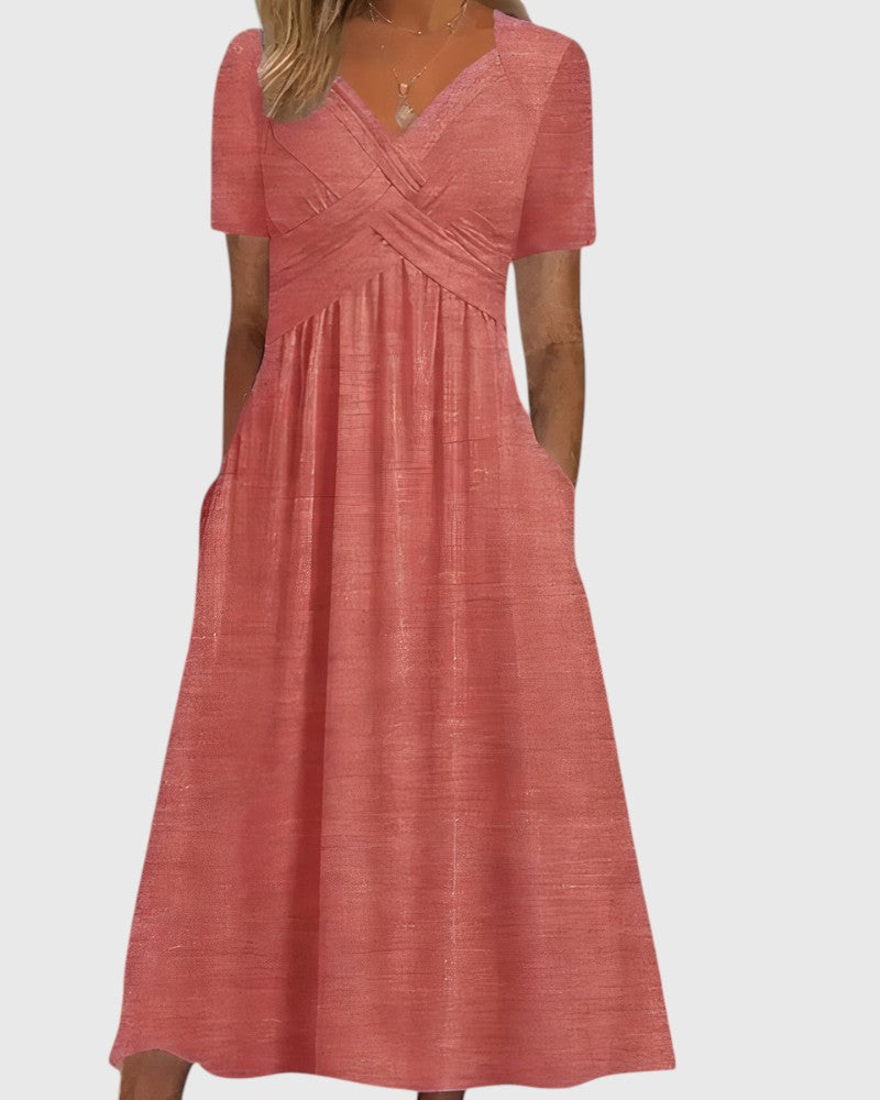 Aria - Comfortable V-Neck Dress