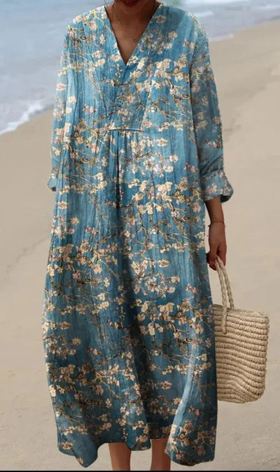 Bente – Løst skåret Boho-maxikjole